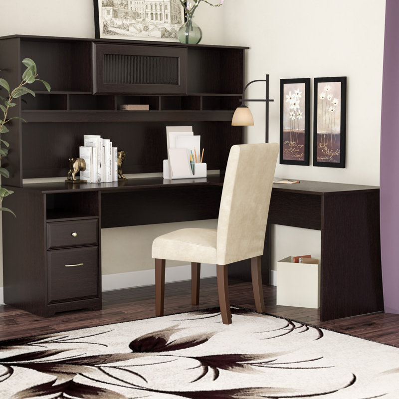 Red Barrel Studio Hillsdale LShaped Executive Desk with Hutch